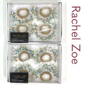 Bundle! Rachel Zoe Two Boxes Set Of 4 Napkin Rings